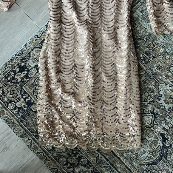 Lulu’s Rose Gold Sequin Mini Dress - Picture 4 of 6